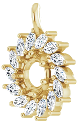 14K Yellow 6 mm Round 5 8 CTW Natural Diamond Semi-Set Halo-Style Pendant (2)