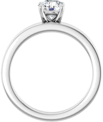 14K White 5.8 mm Round Solitaire Engagement Ring Mounting (7)