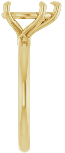 18K Yellow 10x7 mm Pear Solitaire Engagement Ring Mounting (4)