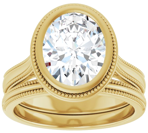 14K Yellow 10x8 mm Oval Solitaire Engagement Ring Mounting (7)