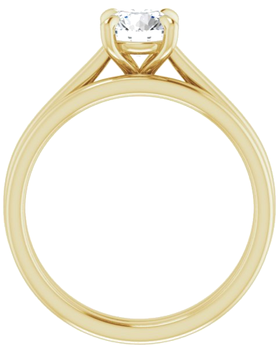 14K Yellow  6 mm Round Solitaire Engagement Ring Mounting (7)