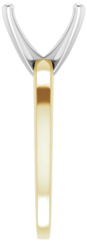 Sužadėtuvių Žiedas „Solitaire“ 585 Baltojo Ir Geltonojo Aukso Oval 12mm x 10mm (4)