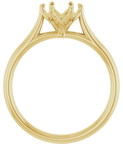 Sužadėtuvių Žiedas „Solitaire“ 417 Geltonojo Aukso Round 6.5mm (2)