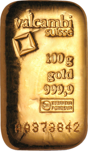 100 g Investment Gold Cast Bar Valcambi (1)