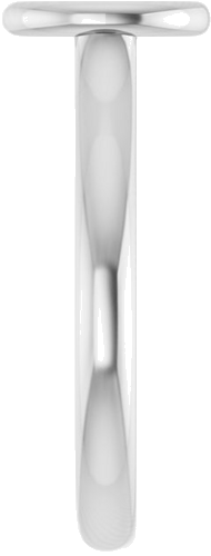 14K White  7x5 mm Oval Solitaire Engagement Ring Mounting (4)