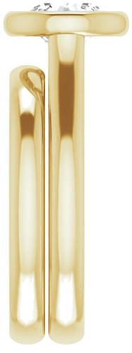 14K Yellow  7 mm Round Solitaire Engagement Ring Mounting (9)