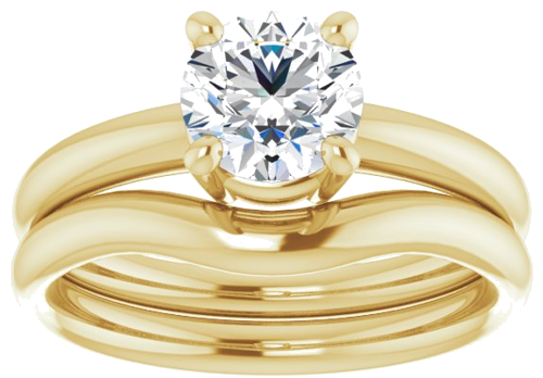 Sužadėtuvių Žiedas „Solitaire“ 585 Geltonojo Aukso Round 6.5mm (8)