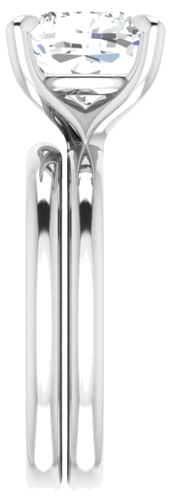 18K White  9x9 mm Cushion Solitaire Engagement Ring Mounting (9)