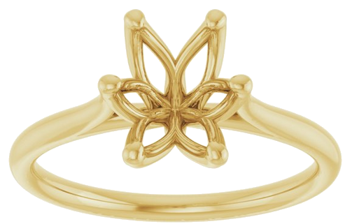 Sužadėtuvių Žiedas „Solitaire“ 585 Geltonojo Aukso Oval 9mm x 7mm (3)