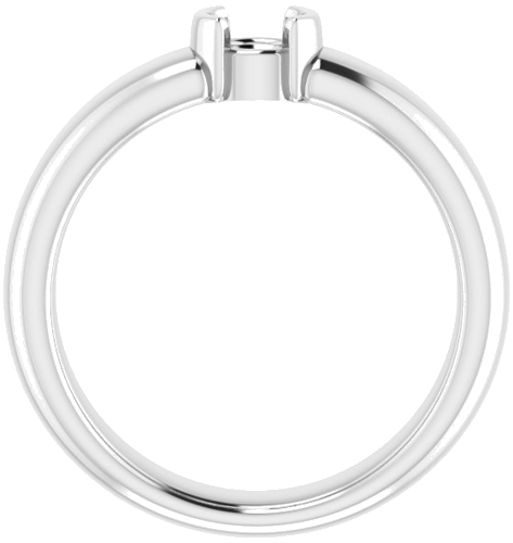 Sužadėtuvių Žiedas „Half Bezel Solitaire“ 417 Baltojo Aukso Round 4.4mm (2)