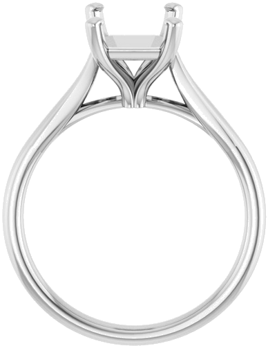 Sužadėtuvių Žiedas „Solitaire“ 950 Platinos Emerald 9mm x 7mm (2)