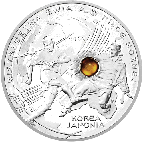 10 zlotu Pasaules futbola kauss 2002 Polija sudraba monēta (1)