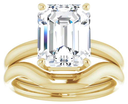 14K Yellow 10x8 mm Emerald Engagement Ring Mounting (8)