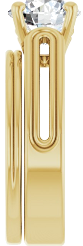 14K Yellow 8 mm Round Solitaire Engagement Ring Mounting (9)