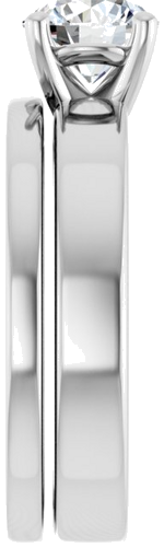 Sužadėtuvių Žiedas „Solitaire“ 950 Platinos Round 6.5mm (9)