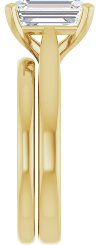 Sužadėtuvių Žiedas „Solitaire“ 585 Geltonojo Aukso Emerald 9mm x 7mm (9)