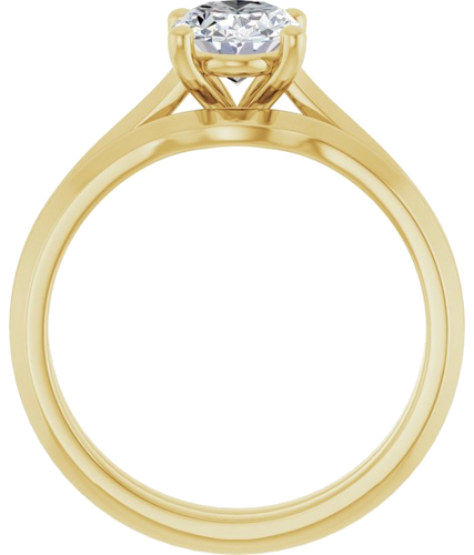 14K Yellow 8x6 mm Oval Solitaire Engagement Ring Mounting (7)