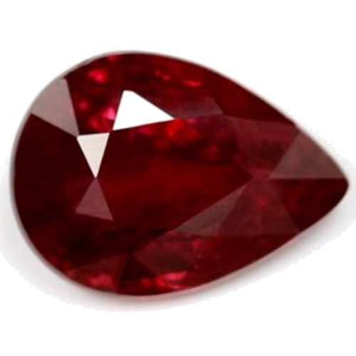 3.07 carat RED Pear Rubinas (1)