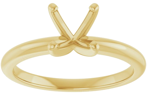 Sužadėtuvių Žiedas „Solitaire“ 585 Geltonojo Aukso Round 7mm (3)