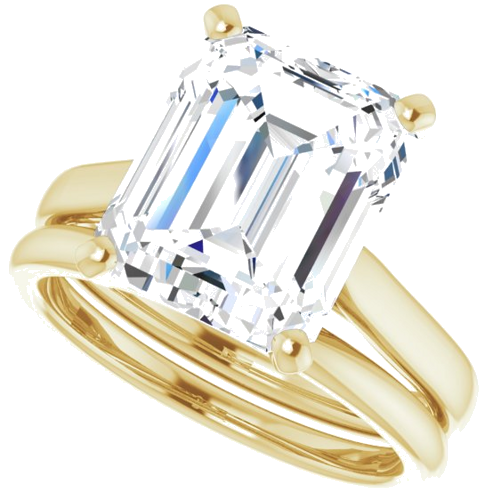 Sužadėtuvių Žiedas „Solitaire“ 585 Geltonojo Aukso Emerald 11mm x 9mm (10)