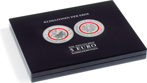 Box of German 5 euros for Earth-climate zone coins (1)