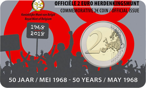 2018 Белгия Монета от 2 евро Майска революция (3)