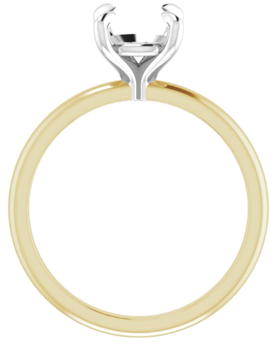 Sužadėtuvių Žiedas „Solitaire“ 585 Baltojo Ir Geltonojo Aukso Round 7.4mm (2)