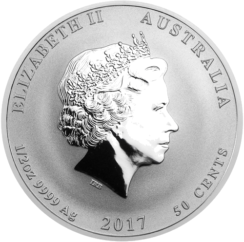 1/2 oz Gaiļa gads 2017 (Lunar II) Austrālijas sudraba monēta (2)
