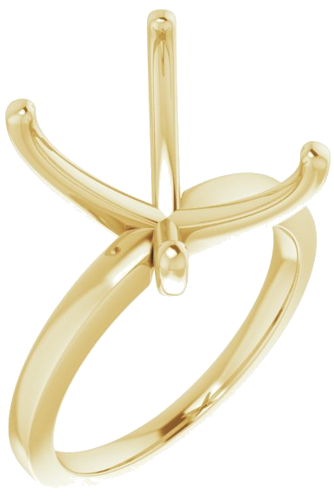 Sužadėtuvių Žiedas „Solitaire“ 585 Geltonojo Aukso Emerald 12mm x 10mm (1)