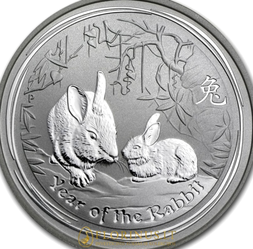 2011 Year of the Rabbit (Lunar) Australia 1/2 oz silver coin (2)