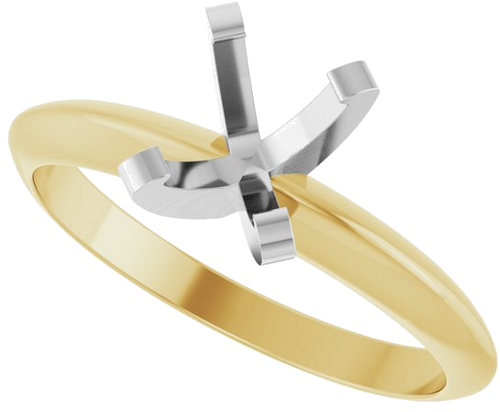 Sužadėtuvių Žiedas „Solitaire“ 585 Baltojo Ir Geltonojo Aukso Oval 7mm x 5mm (5)