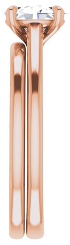 Sužadėtuvių Žiedas „Solitaire“ 585 Rožinis Aukso Oval 7mm x 5mm (9)