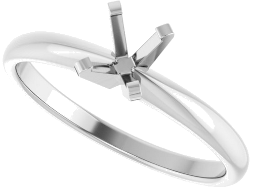 Sužadėtuvių Žiedas „Solitaire“ 585 Baltojo Aukso Oval 6.5mm x 4.5mm (5)