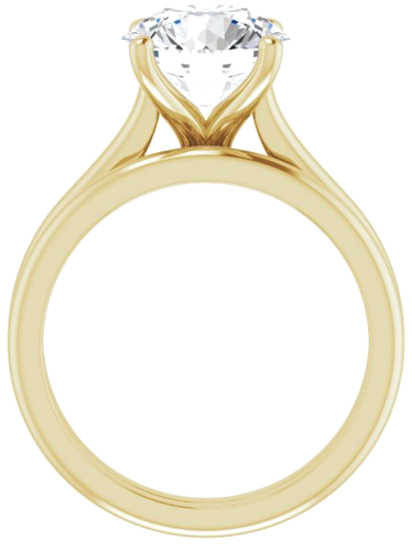 14K Yellow 9 mm Round Solitaire Engagement Ring Mounting (7)