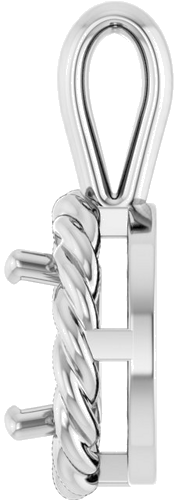 14K White  6.5 mm Round Pendant Mounting (3)