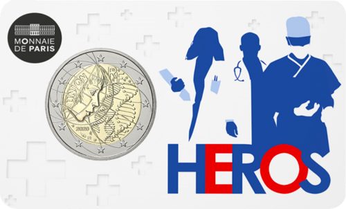 2020 Prancūzija Medicina 2 eurų BU moneta (2)