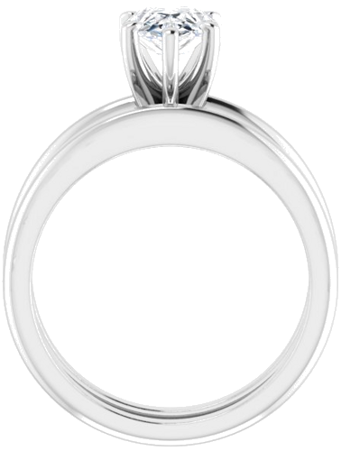 Sužadėtuvių Žiedas „Solitaire“ 950 Platinos Pear Shape 9mm x 6mm (7)