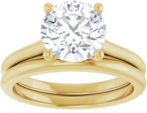 14K Yellow 8.2 mm Round Solitaire Engagement Ring Mounting (8)