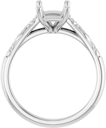 Sužadėtuvių Žiedas „Solitaire“ 417 Baltojo Aukso Emerald 8mm x 6mm (2)