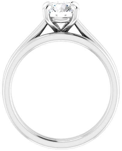 14K White  6.5 mm Round Solitaire Engagement Ring Mounting (7)