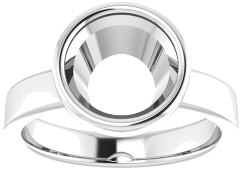 Sužadėtuvių Žiedas „Solitaire“ 585 Baltojo Aukso Round 8.8mm (3)