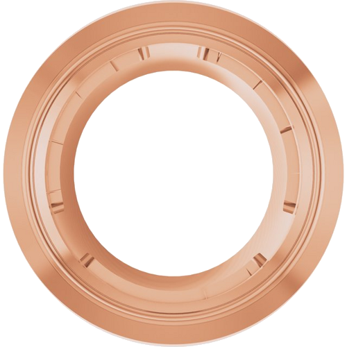 Pakabukas „Round Bezel-Set Slide“ 585 Rožinis Aukso Round 5.2mm (1)