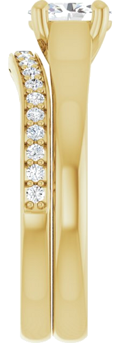 Sužadėtuvių Žiedas „Solitaire“ 585 Geltonojo Aukso Oval 6mm x 4mm (9)