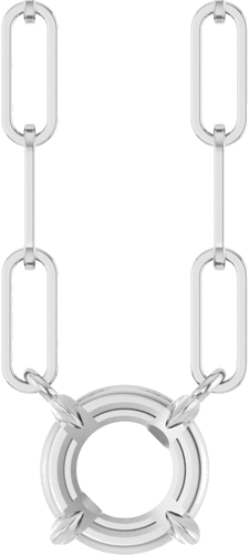 Sterling Silver 6 mm Round 4-Prong Claw 16  Necklace Mounting (1)