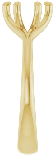 14K Yellow 6.5 mm Round Engagement Ring Mounting (4)