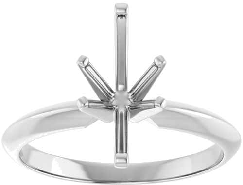 14K White Marquise 6-Prong Light Solitaire Engagement Ring Mounting (3)