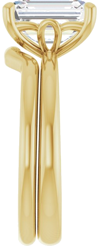 Sužadėtuvių Žiedas „Solitaire“ 417 Geltonojo Aukso Emerald 9mm x 7mm (9)