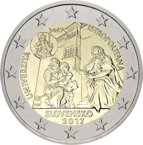 2017 Slovākijas Istropolitānas Universitāte 2 eiro monēta (1)