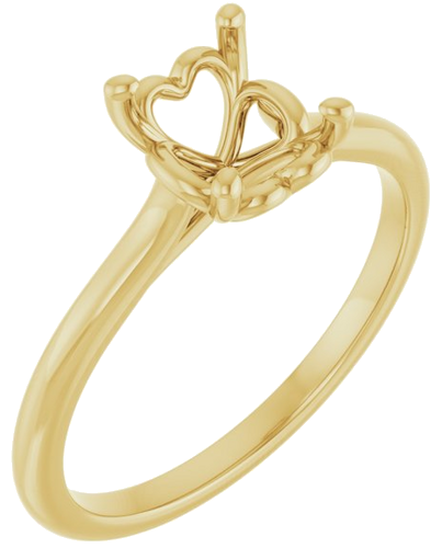 14K Yellow  8x6 mm Oval Solitaire Engagement Ring Mounting (1)