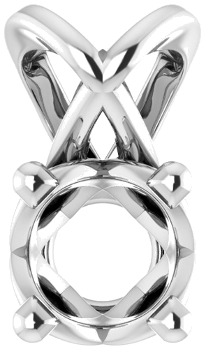 Pakabukas „Solitaire“ 585 Baltojo Aukso Round 3.5mm (1)